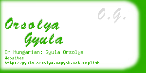 orsolya gyula business card